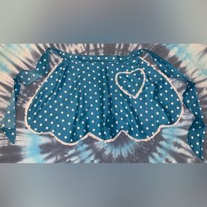 Handmade polka dot heart apron